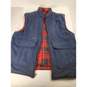 Vintage Buffalo Plaid Vest Mens‎ Size Large Reversible 90s
